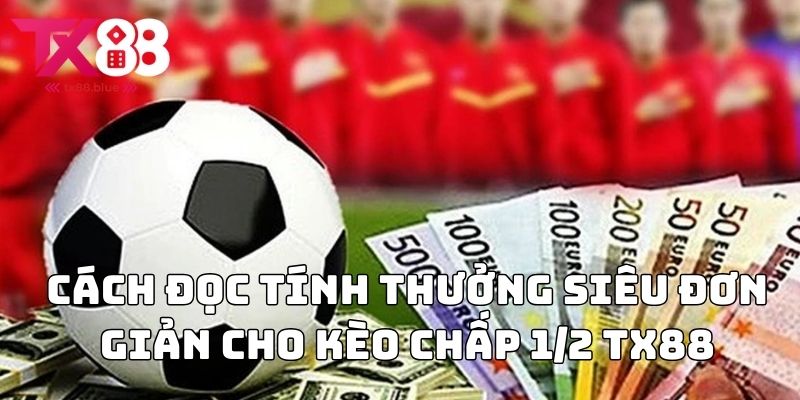 Cách đọc tính thưởng siêu đơn giản cho kèo chấp 1/2 TX88