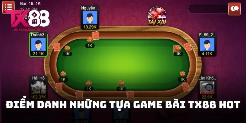 Chơi mậu binh, phỏm,... tại sảnh game bài TX88 tiện lợi hơn so với thực tế